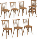 VINGLI Plastic Outdoor Dining Chairs Set of 6, Stackable Patio Dining Chairs by VINGLI