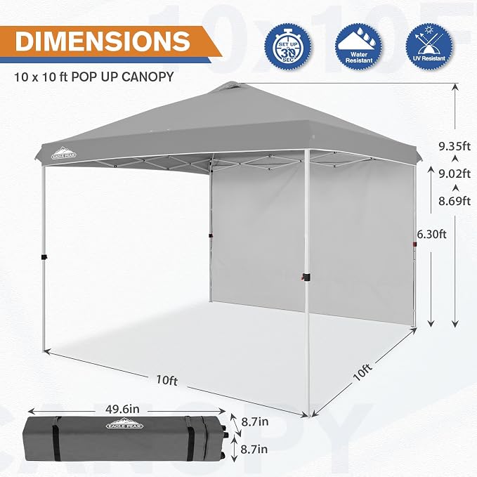 EAGLE PEAK Commercial Canopy 10x10 Pop Up Canopy Tent - Image 3