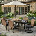 7-Piece Patio Dining Set for 6, Outdoor Dining Set by Andehomy