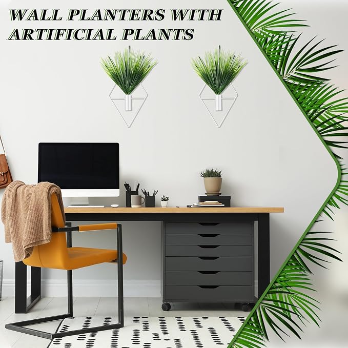 2 Pieces White Wall Decor Hanging Planters - Image 6