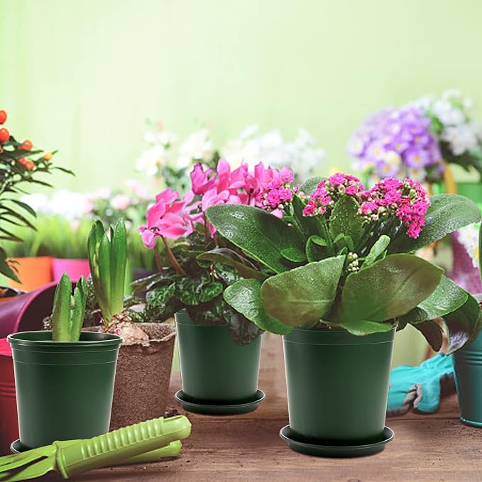 Fasmov 10PCS 1 Gallon Durable Nursery Pot Garden Flower Pots Nursery Plant - Image 7