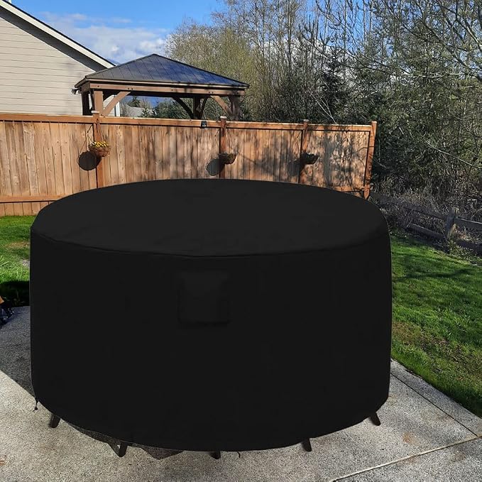 94 Inch Tall Round Patio Bar Height Table and Chair Set Cover Heavy Duty - Image 7