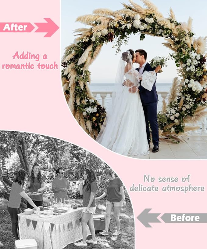 Queension Metal Arch Backdrop Stand 8Ft Wide 7Ft High, Wedding Arch Frame - Image 5