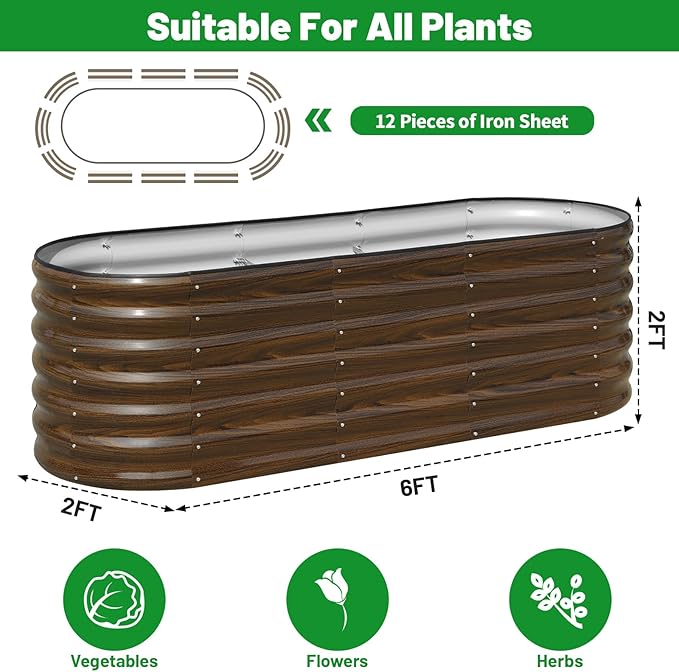SnugNiture Galvanized Steel Raised Garden Bed Kit, Flowers and Fruits - Image 2