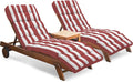 Chaise Lounge Cushions Outdoor Set of 2, 74.4 x 22 x 4.7 Inch Thickened Lounge by Tycdiose