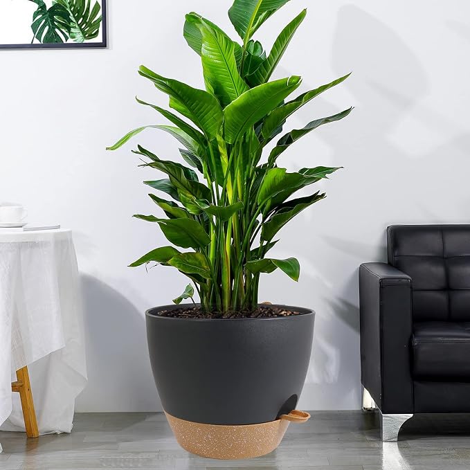 12 inch Large Self Watering Pots, Plastic Planters - Image 6