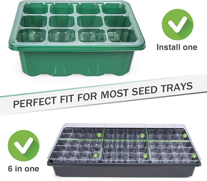 Bonviee 12 Packs Seed Starter Tray - Image 9