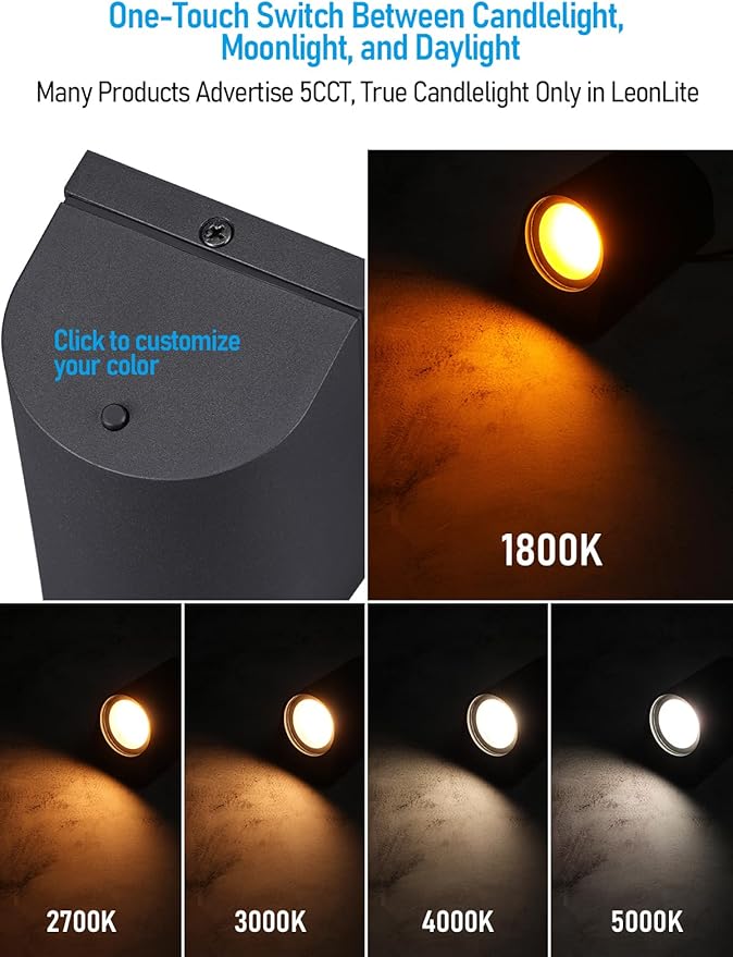 LEONLITE 5CCT Low Voltage Fence Lights, 3 inch 3W LED Deck Lights, 12-24V AC/DC - Image 6