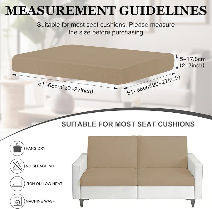 4Pcs Patio Stretch Cushion Covers, Outdoor Sofa Replacement Cover Slipcovers - Image 2