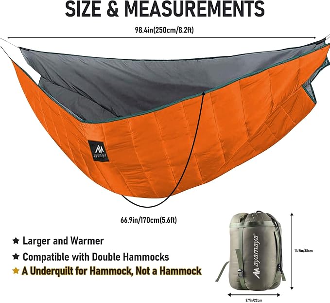 AYAMAYA Single & Double Hammock Underquilt Full Length Big Size Under Quilts - Image 4
