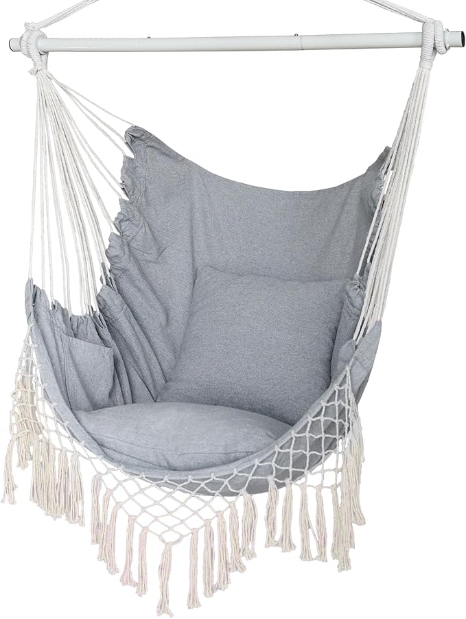 Hammock Chair, Hanging Rope Swing Seat by YAERSI