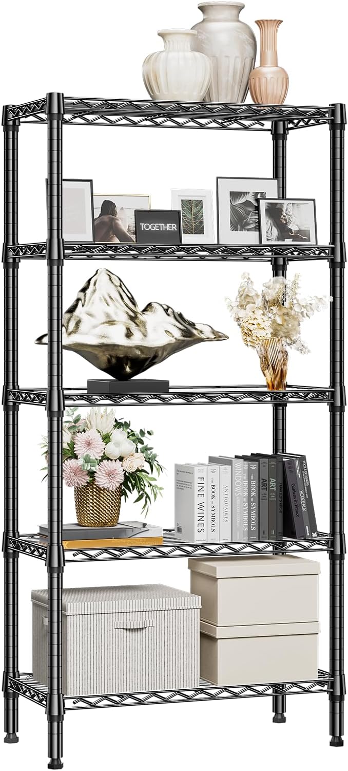 1250 lbs 5 Tier Shelf Metal Storage Shelves Shelving Wire Rack Heavy Duty - Image 8