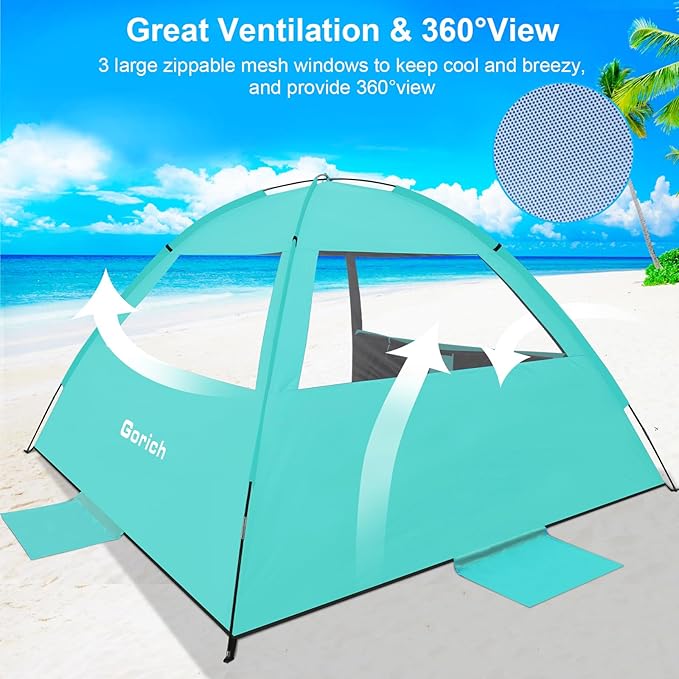 Gorich Beach Tent Sun Shelter for 3/4-5/6-7/8-10 Person - Image 4