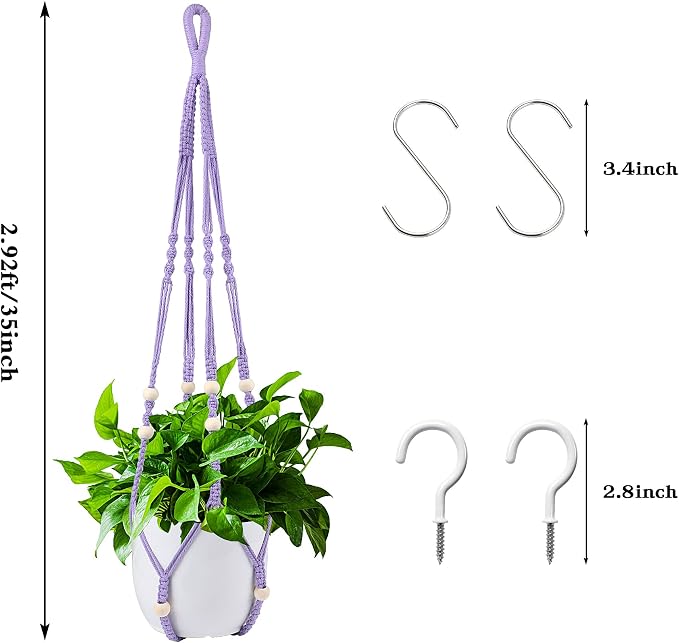 Augshy Macrame Hanging Planter, Hanging Planters - Image 2
