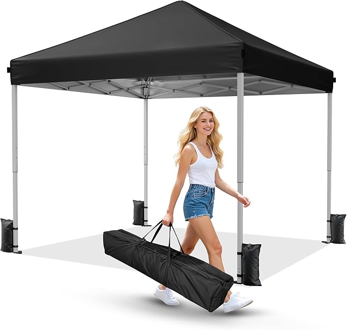 10x10 Pop Up Canopy Tent, Instant Setup Portable Canopy by Driftalia