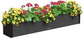 Mayne Horizon 5FT Window Box Planter – Modern Rectangular Faux Wood Grain Design by Mayne