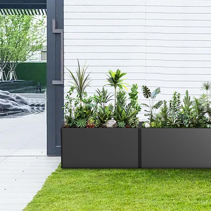 Rectangular Planter Box Large Planter Box Outdoor, Metal Planters - Image 2