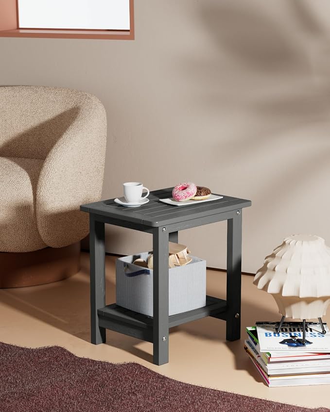 YEFU Outdoor Side Table for Patio: 16" HIPS Weather - Image 2