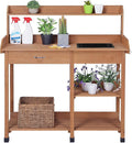 Topeakmart 45.2x17.7x47.6'' Potting Benches Outdoor Garden Potting Table Work by Topeakmart