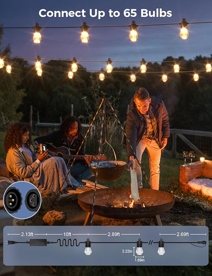 XMCOSY+ 96FT Smart Outdoor String Lights - Image 7