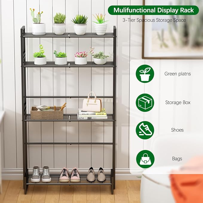 Garden 4 you 4 Tier Stair Style Large Metal Plant Stand Stackable, Garden - Image 6