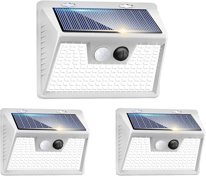 Peasur Solar Lights Outdoor Waterproof, Solar Powered Fence Wall Light by Peasur
