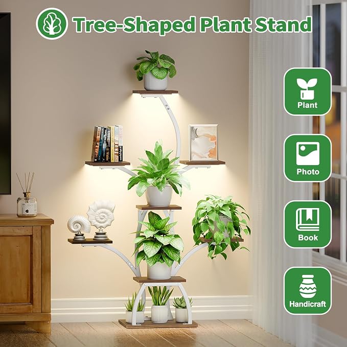 Plant Stand Indoor with Grow Lights, 6 Tiered Plant Shelf Indoor, Lighted - Image 6