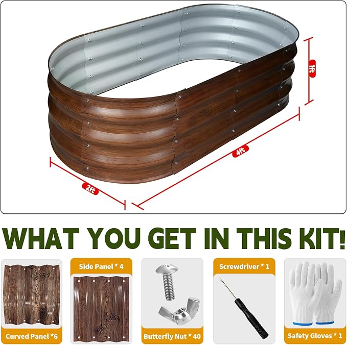 Galvanized Raised Garden Bed Outdoor, Large Raised Bed - Image 5