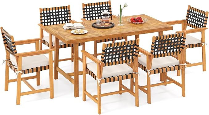 Tangkula 7 Piece Patio Dining Set by TANGKULA