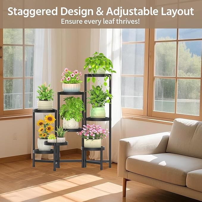 LASZOLA 8 Tiered Folding Plant Stand Indoor - Image 7