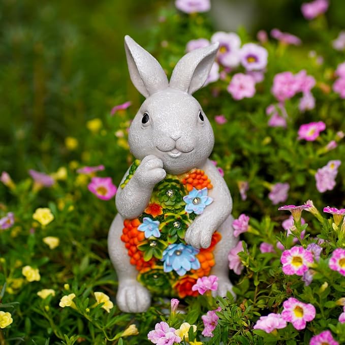 Nacome Solar Garden Outdoor Statues Bunny - Image 9