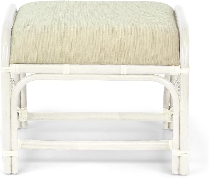 Krit Handmade Rattan Wicker Ottoman Footstool - Image 5