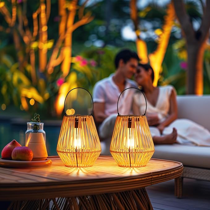 Homemory Solar Lanterns Outdoor Waterproof Hanging Lights, Outside Solar Lamp - Image 7