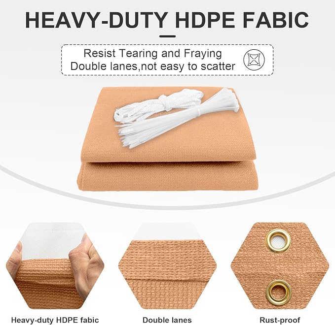 Cool Area Sun Shade Cloth with Grommets 3×18 FT Shade Panel Shade Tarp Screen - Image 5