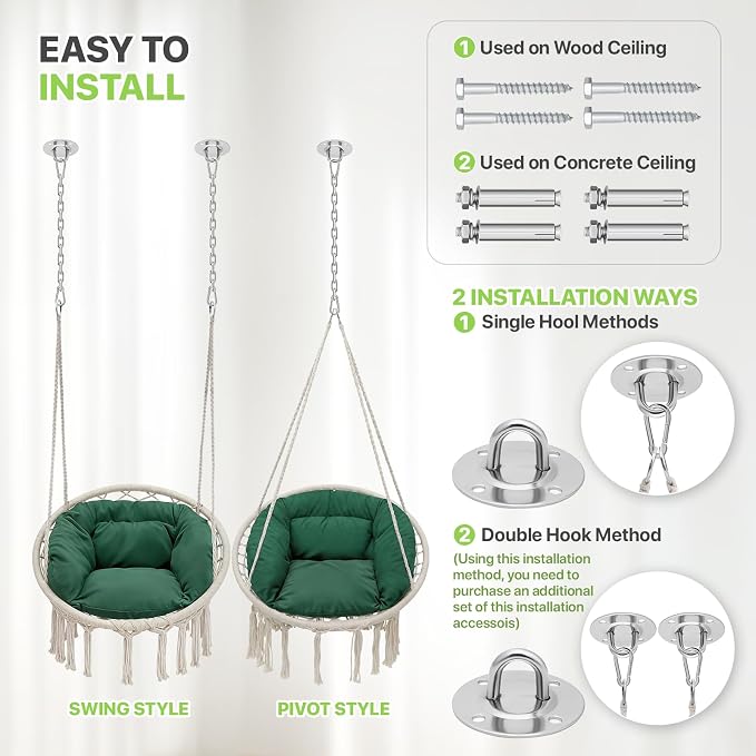 Magshion Hanging Hammock Chair - Image 8