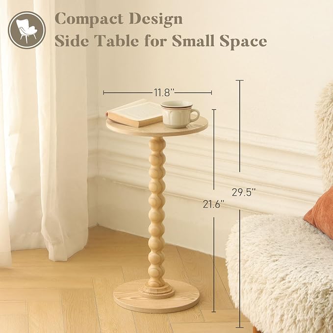 Round Side Table, Small Drink Table - Image 2