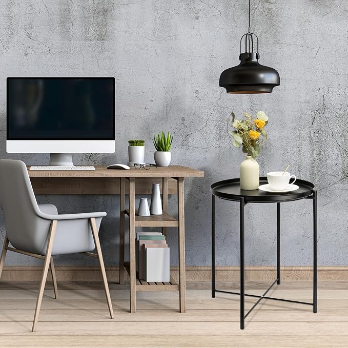danpinera Metal Black Side Table - Image 2