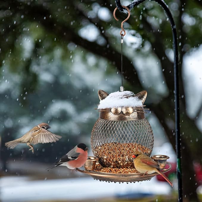 Bird Feeders for Outdoors, Heavy Duty Metal Wild Bird Feeder, Finch Bird Feeder - Image 6