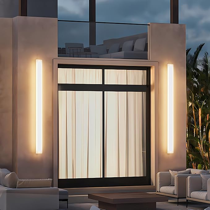 2 Pack 47.2In Long Outdoor Wall Lights 35W Exterior Wall Light 3000K Outdoor - Image 7