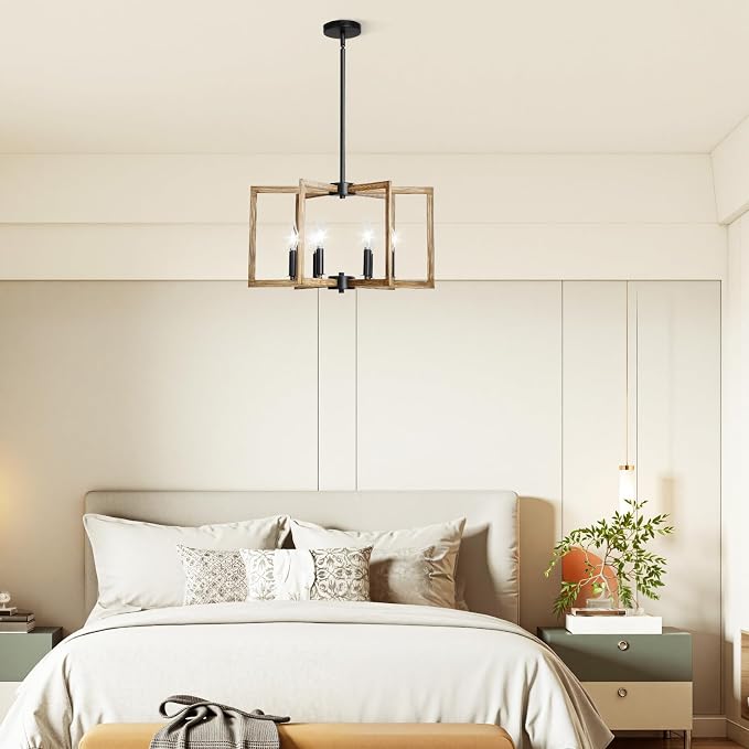 VEVOR 6-Light Chandelier, Metal Farmhouse Chandelier, Adjustable Height - Image 8