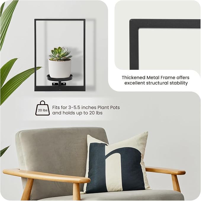 Wall Planters for Indoor Plants, Window Plant Shelves Set of 3, Wall Plant - Image 4