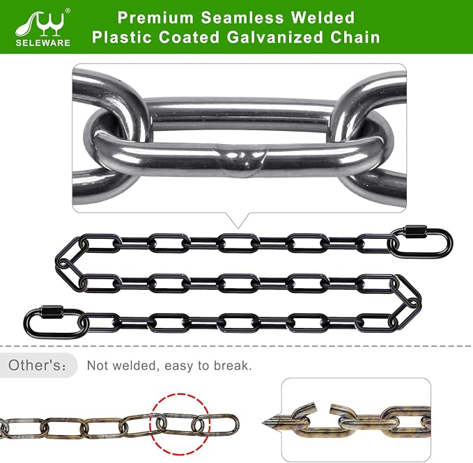 SELEWARE 2 Pack 80 Inch Hanging Swing Chain - Image 2