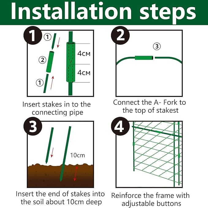 codree 2 Packs Garden Cucumber Trellis - Image 3