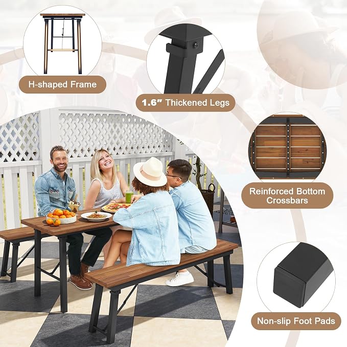 Tangkula Outdoor Dining Table - Image 5