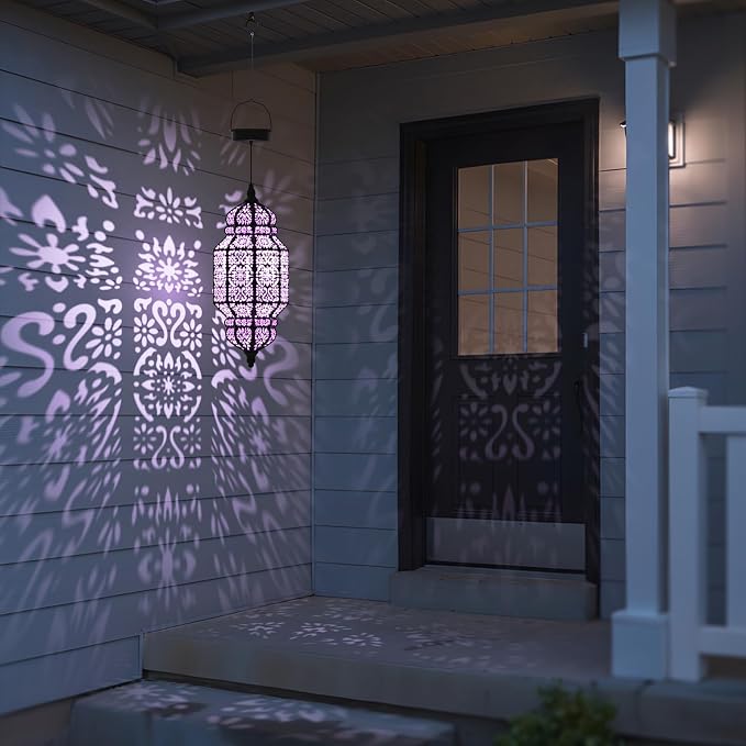 18 Inch High Large Hanging Solar Lights Outdoor Garden Decor, Decorative - Image 6