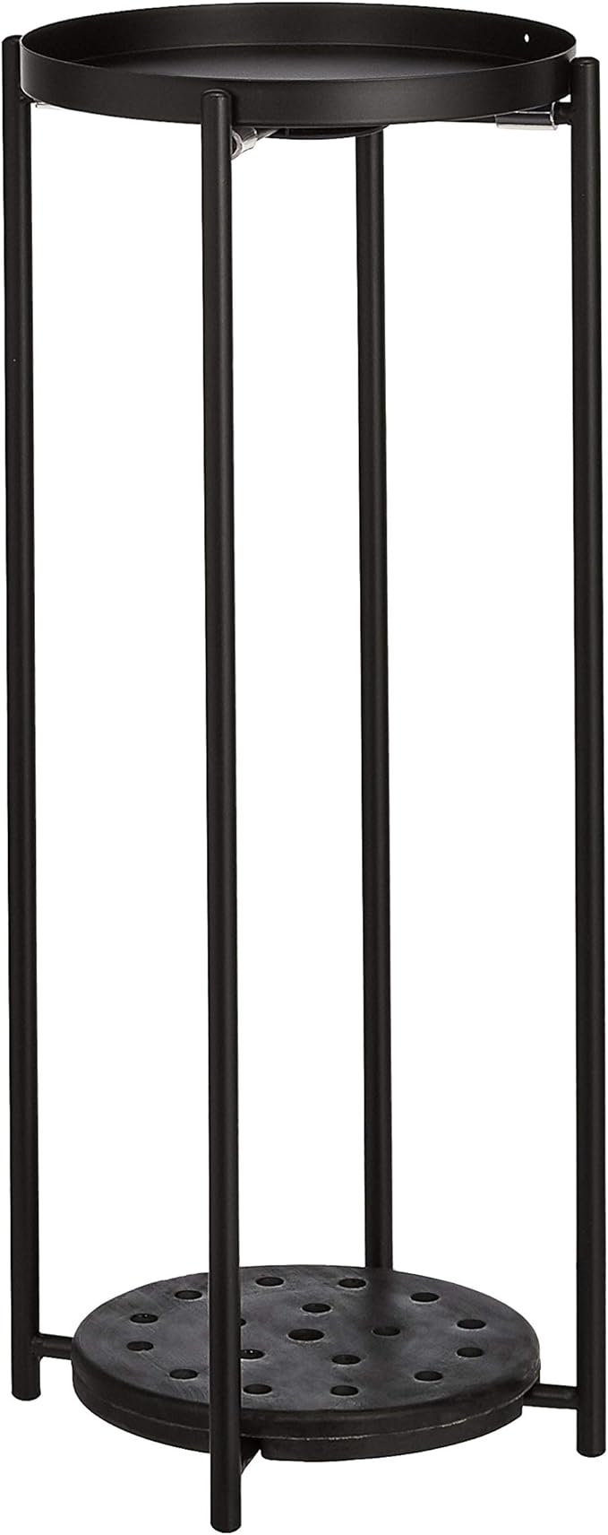Amazon Basics Two-Tier Indoor Outdoor Metal Round Plant Stand - Image 2