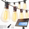luckystyle 100FT Solar String Lights Outdoor Waterproof by luckystyle