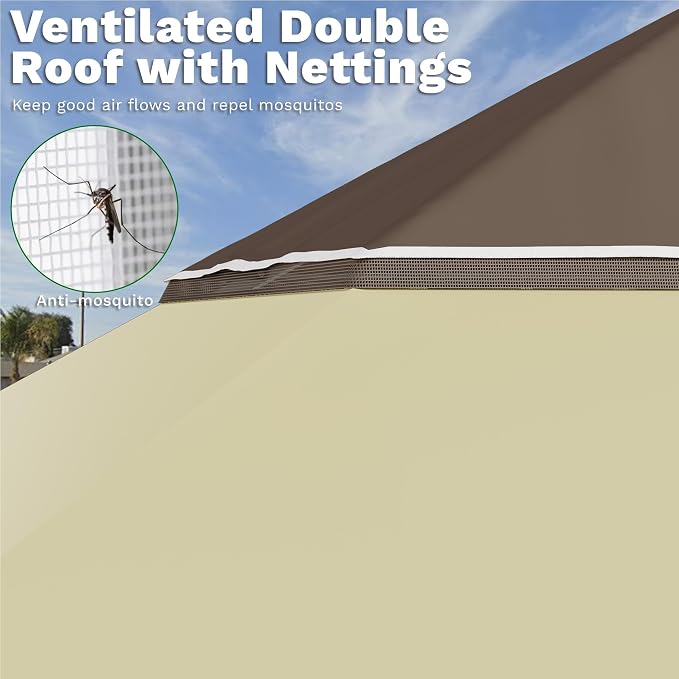 Devoko 12x12 Pop Up Gazebo Canopy Tent - Image 4