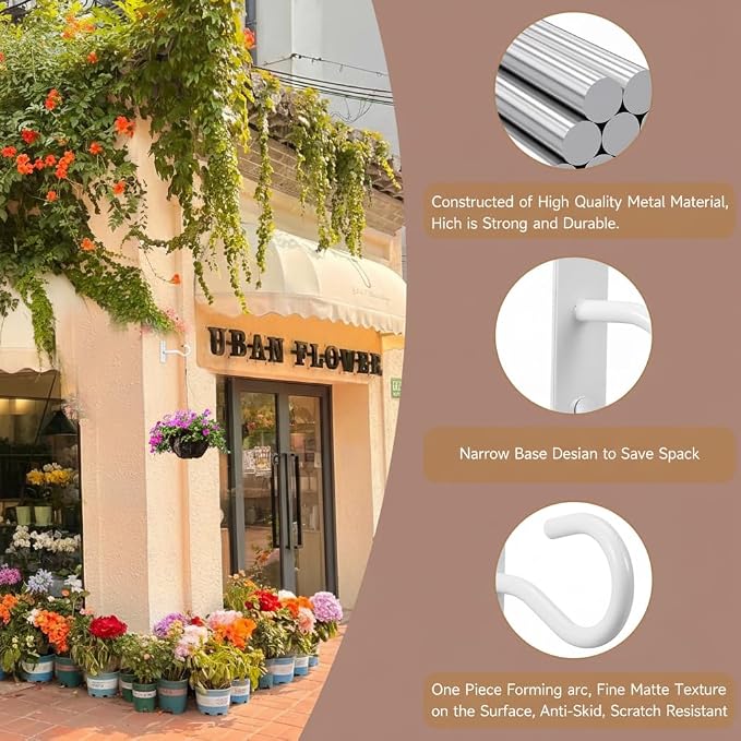 2Pack 4Inch Ceiling Hooks for Hanging Plant, Hanger for Indoor and Outdoor - Image 2