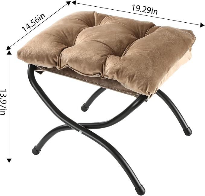 15" Foldable Foot Stool Ottoman - Image 5